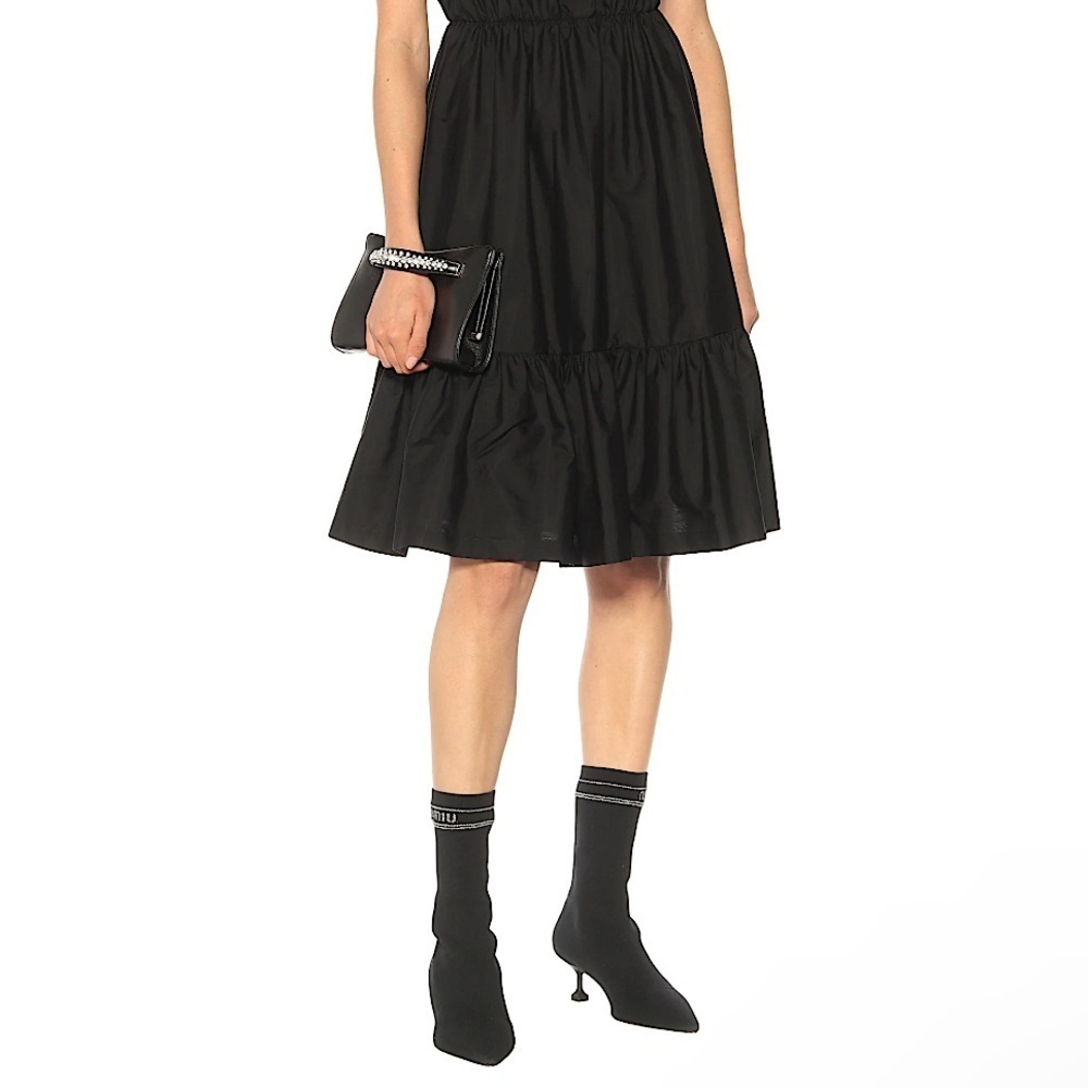 Miu Miu Black Sock Boots Pointed Toe Bootie Black… - image 1